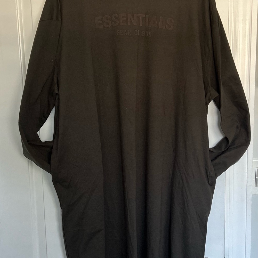 Fear of God Essentials Charcoal Long Sleeve Dress